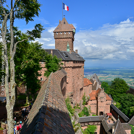 The famous castle Haut Koenigsbourg is the most visited attraction and monument in Alsace and one of the first in France.