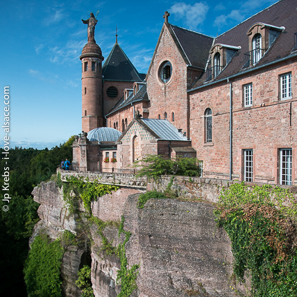 Kloster auf dem Odilienberg im Elsass.